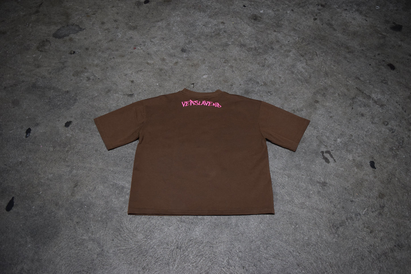 Brown Stacked Logo Tee